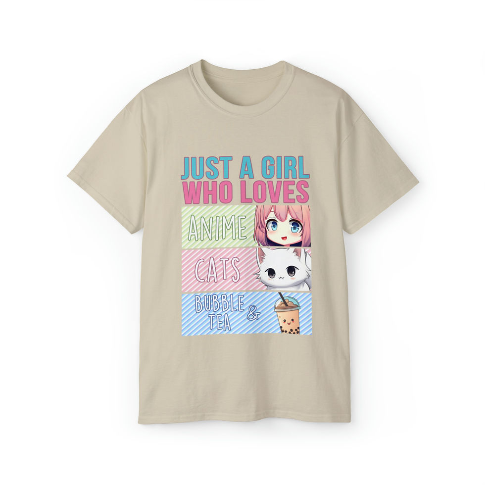 Thumbnail: Unisex Ultra Cotton Tee - Anime Girl loves 