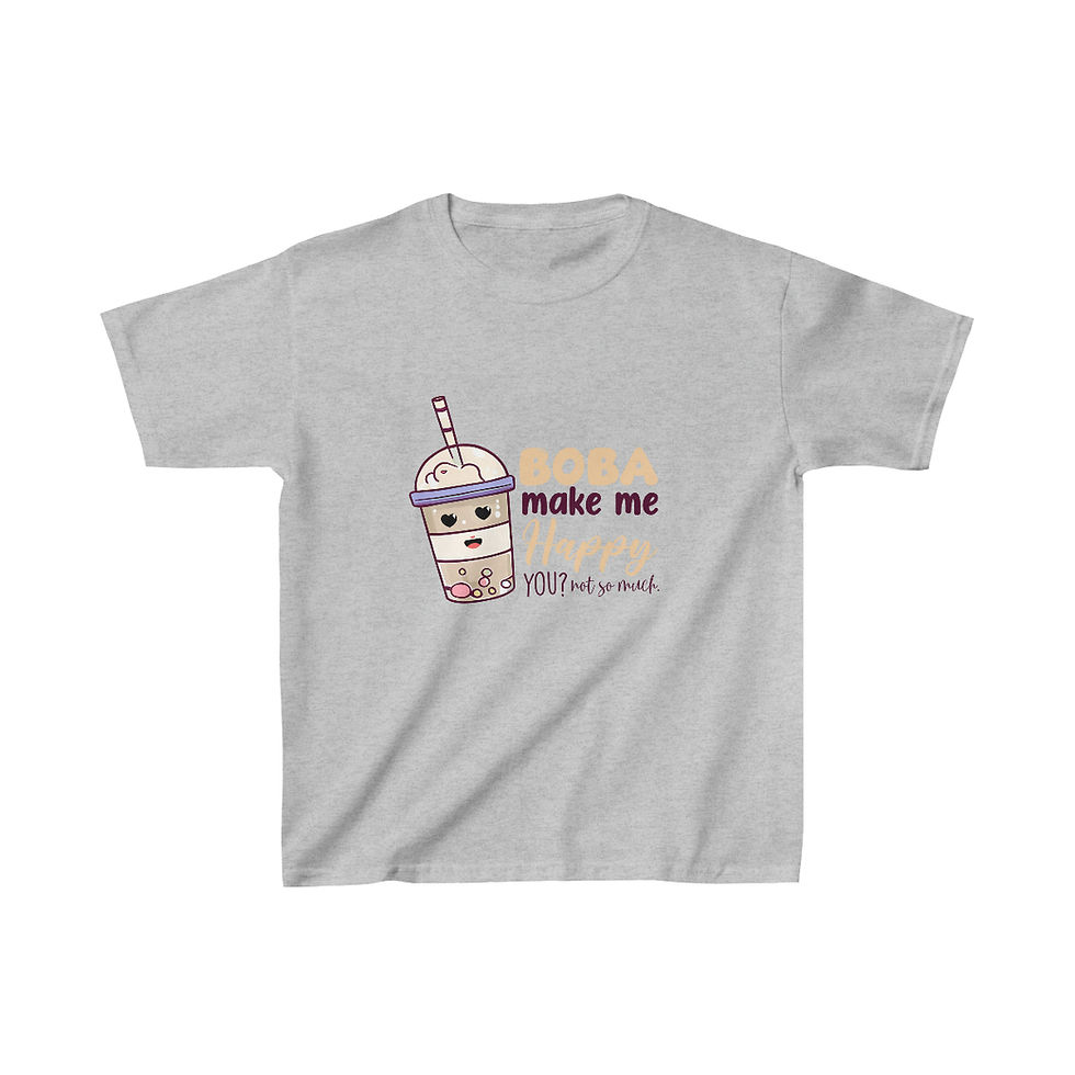 Thumbnail: Kids Heavy Cotton™ Tee - Boba Make Me Happy