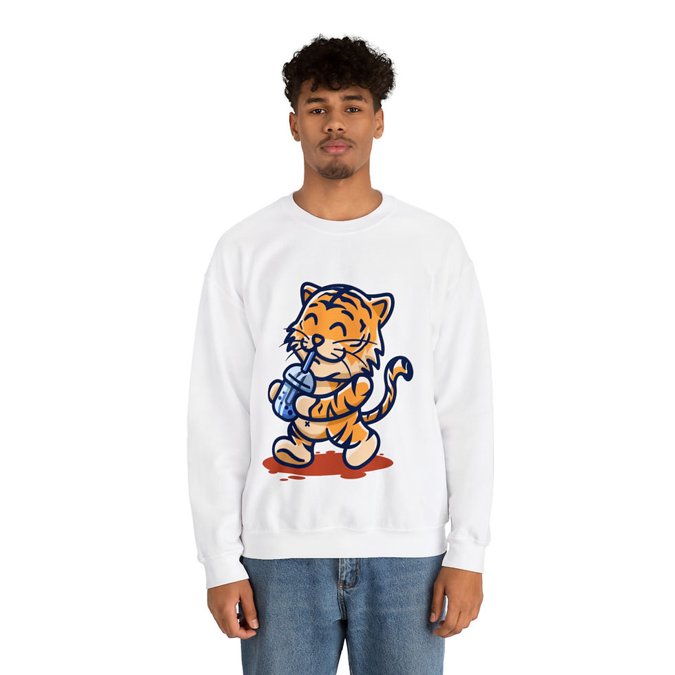Thumbnail: Unisex Heavy Blend™ Crewneck Sweatshirt - Tiger Boba