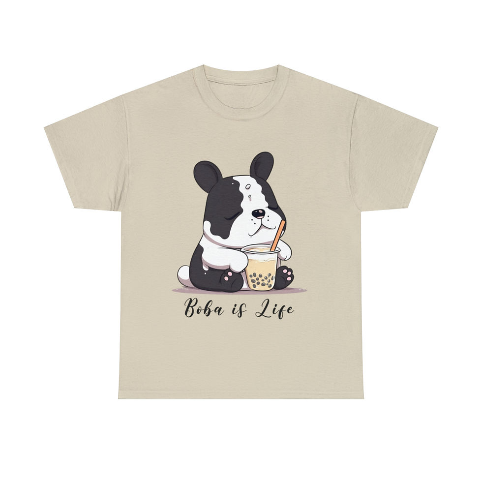 Thumbnail: Unisex Heavy Cotton Tee - Puppy Boba is Life