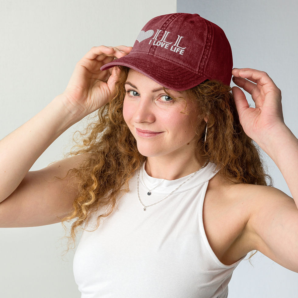 Thumbnail: I Love Life Vintage Cotton Twill Cap