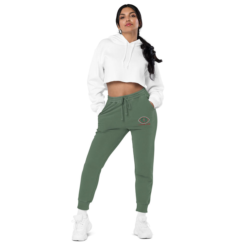 Thumbnail: I Love Life - Unisex pigment-dyed sweatpants