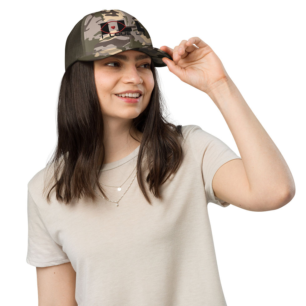 Thumbnail: I Love Life - Camouflage trucker hat