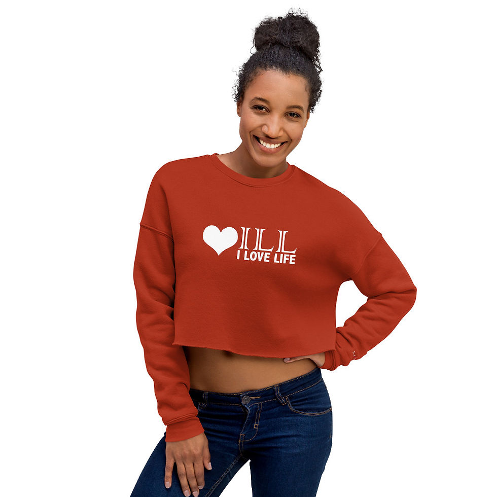 Thumbnail: I Love Life - Crop Sweatshirt