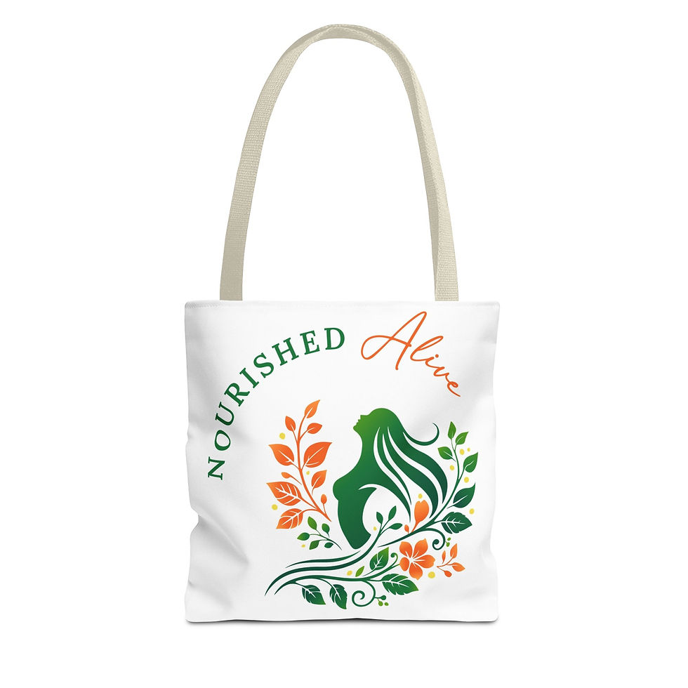 Thumbnail: Nourished to Alive Tote Bag | Eco-Friendly Floral Design