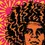 Miniatura: Psychedelic blotter art of Andre the Giant with an afro on a vibrant pink, orange, and yellow sunburst background close up