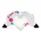 Thumbnail: Vinyl sculpture by OG Slick featuring two gloved hands forming a heart shape, splattered with pink and teal paint
