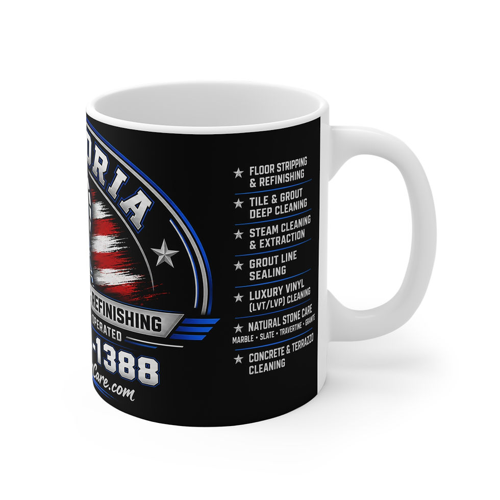 Thumbnail: Janitoria Floor Care 11oz Logo Mug — Veteran-Owned Floor Stripping & Refinishing
