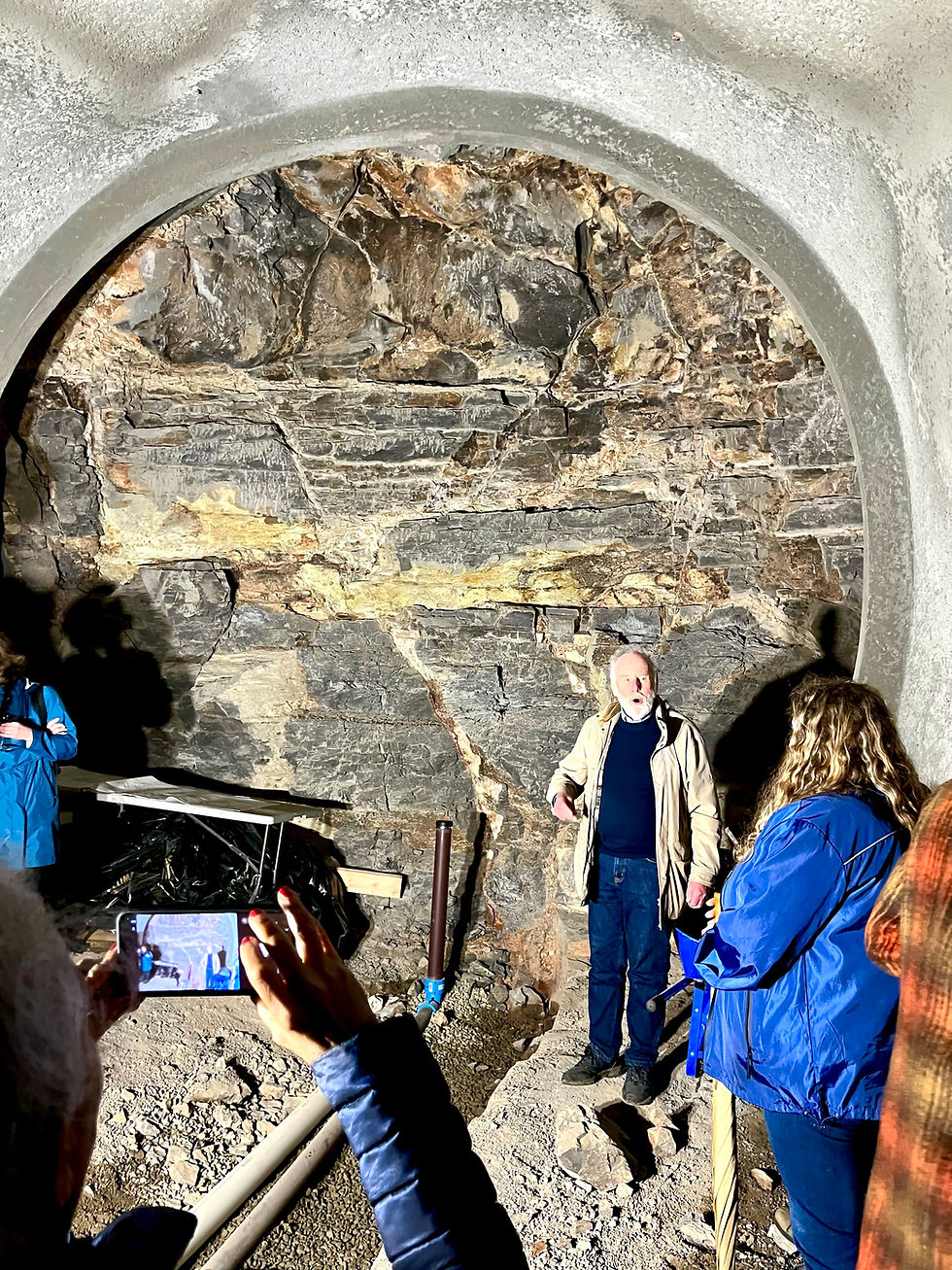 Alex Maltman talking geology at Continuum Estate on Howell Mountain