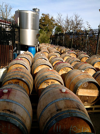 crushpad photo of barrels