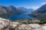 A view over Waterton Lake from the top of Bear's Hump