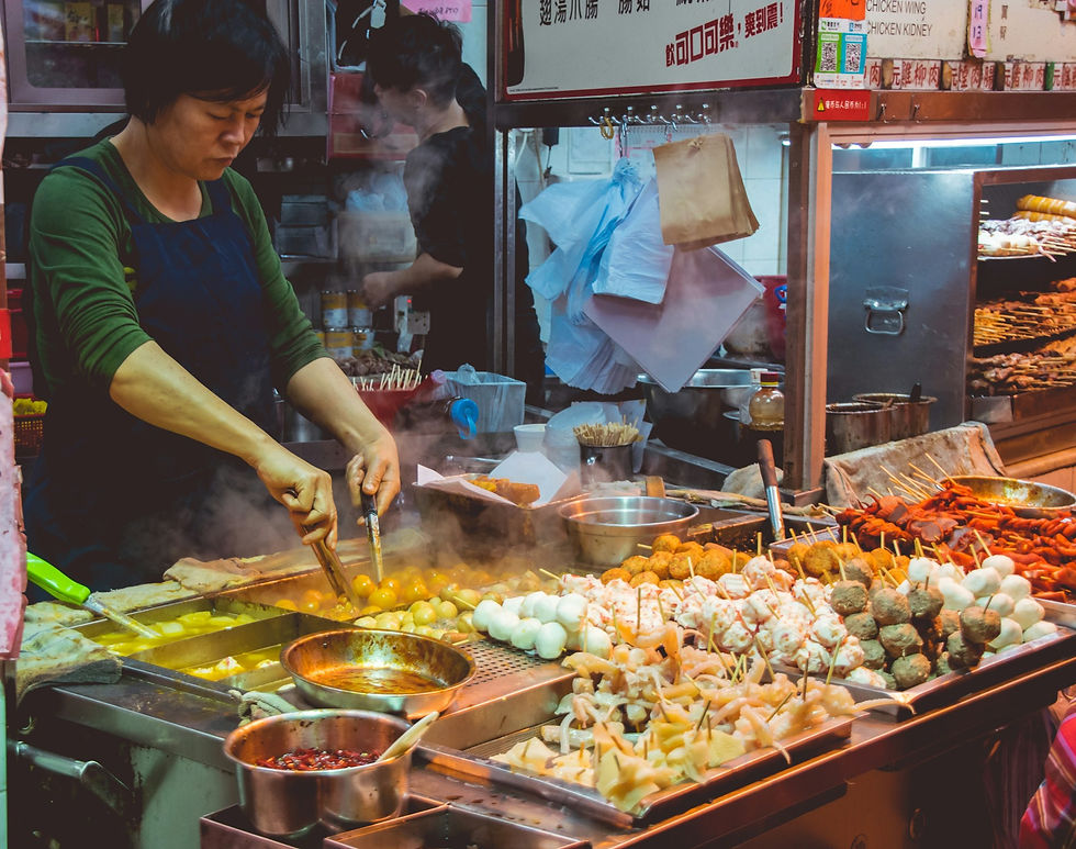 Fish balls in hong kong street vendor