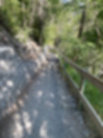 The short path down to the Lussier Hot Springs