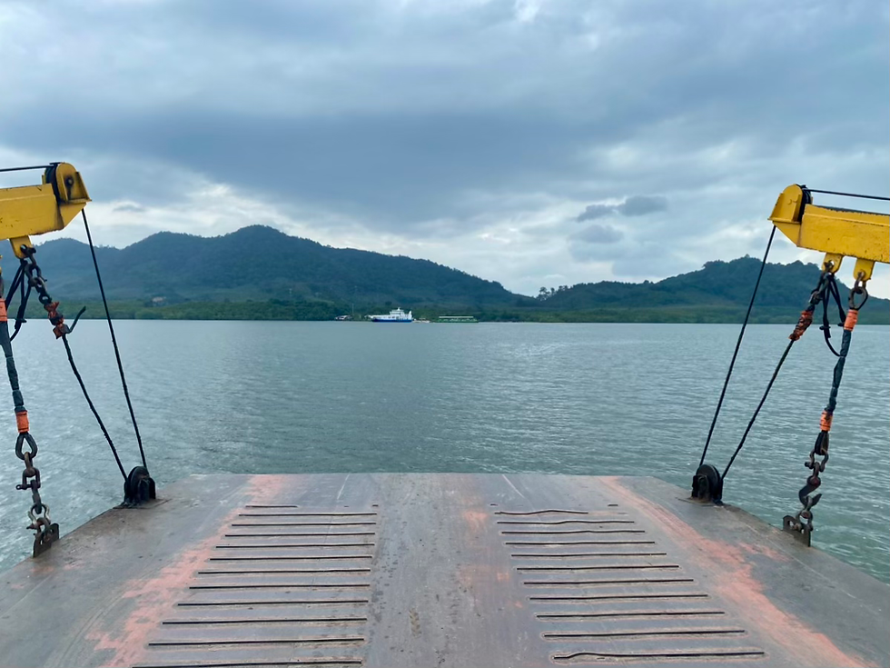 the view off the back of the boat