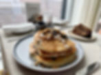 Blueberry pancakes at the Muir Hotel for room service