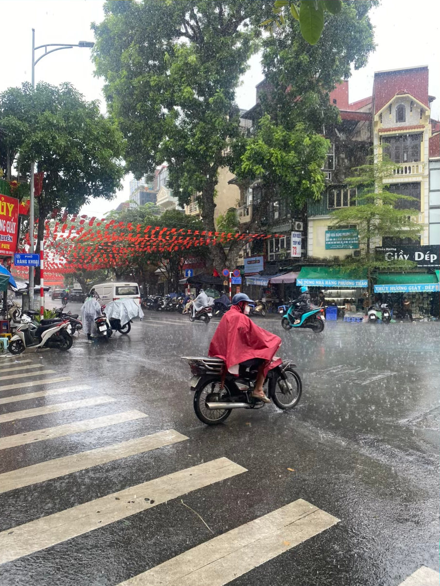 The rain was pretty intense