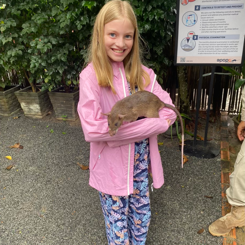 Jess holding a rat