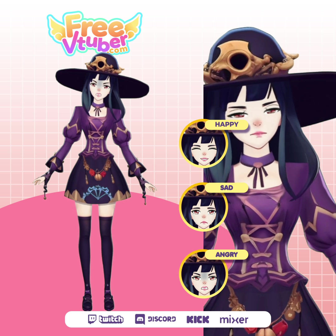 Fully Rigged VTuber Live2D Model Anime Girl with Dynamic Animations