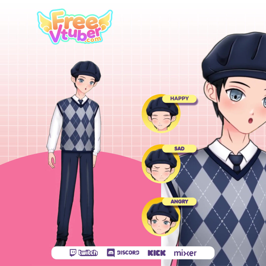 Live2D Characters embody elegance with long sleeves, stylish ties and trendy ve
