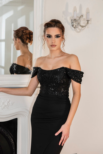 open lace back dress Alexandra Pijut Rainey Dress in Black Floral Brocade