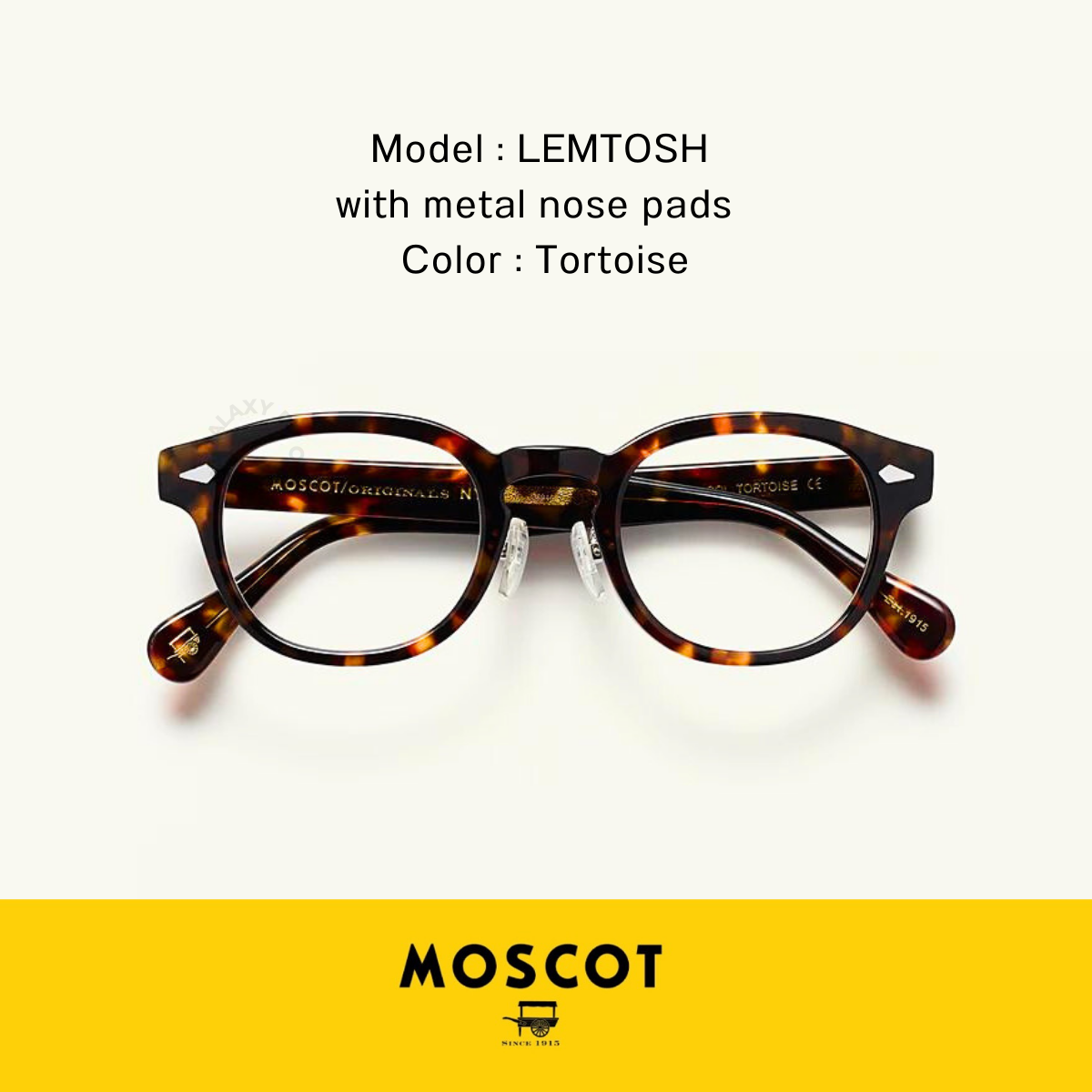 MOSCOT LEMTOSH with nose pads