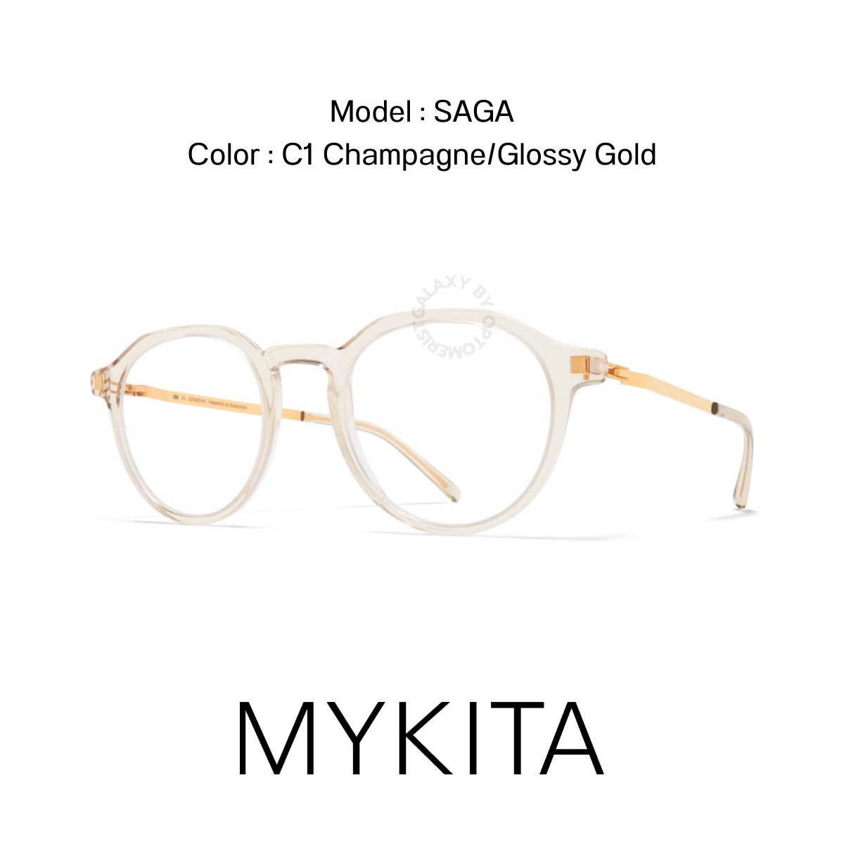 MYKITA SAGA สี C1 Champagne/Glossy Gold