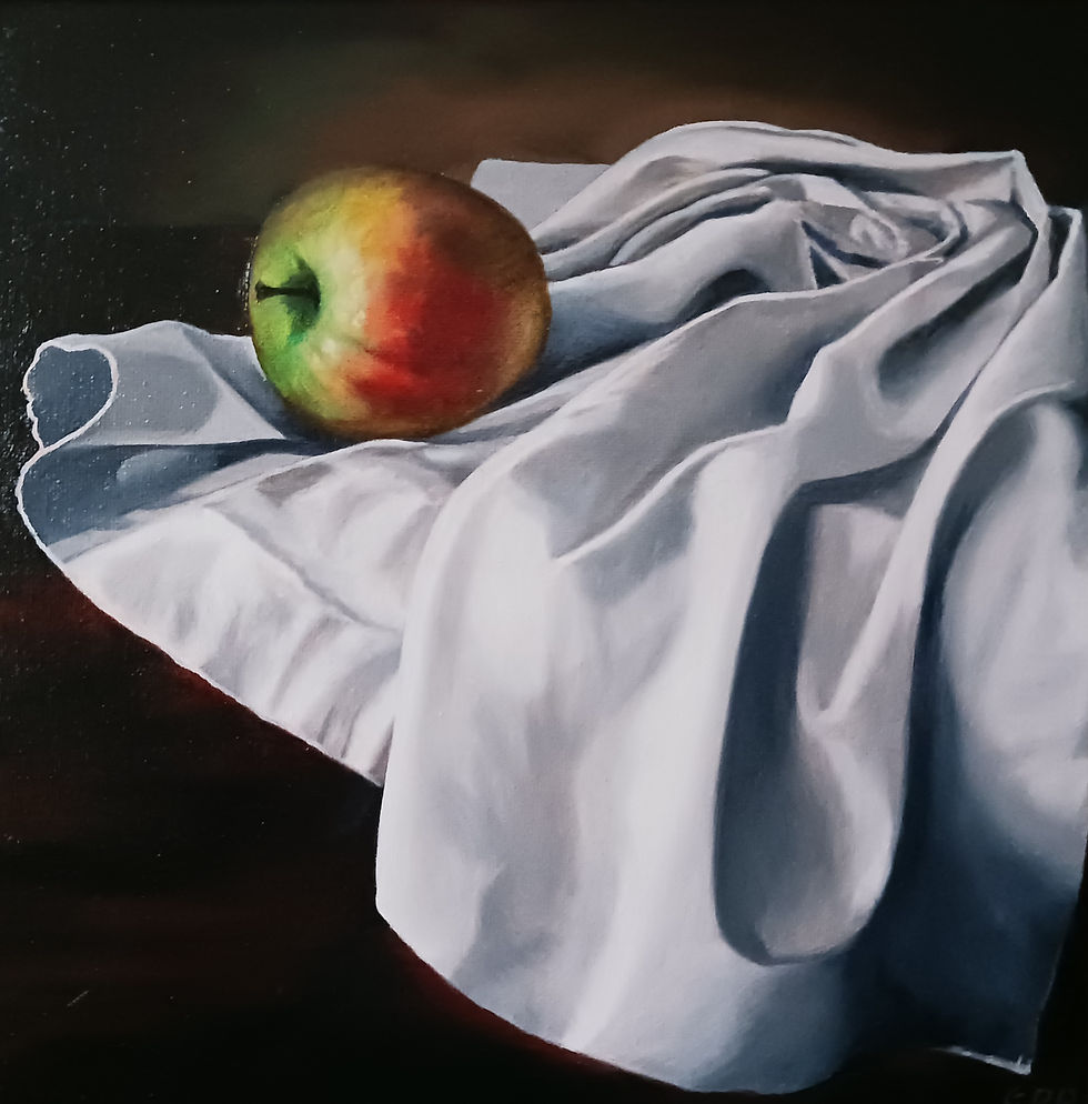 Apple on Drapery, 2026