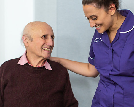 Carer with service user