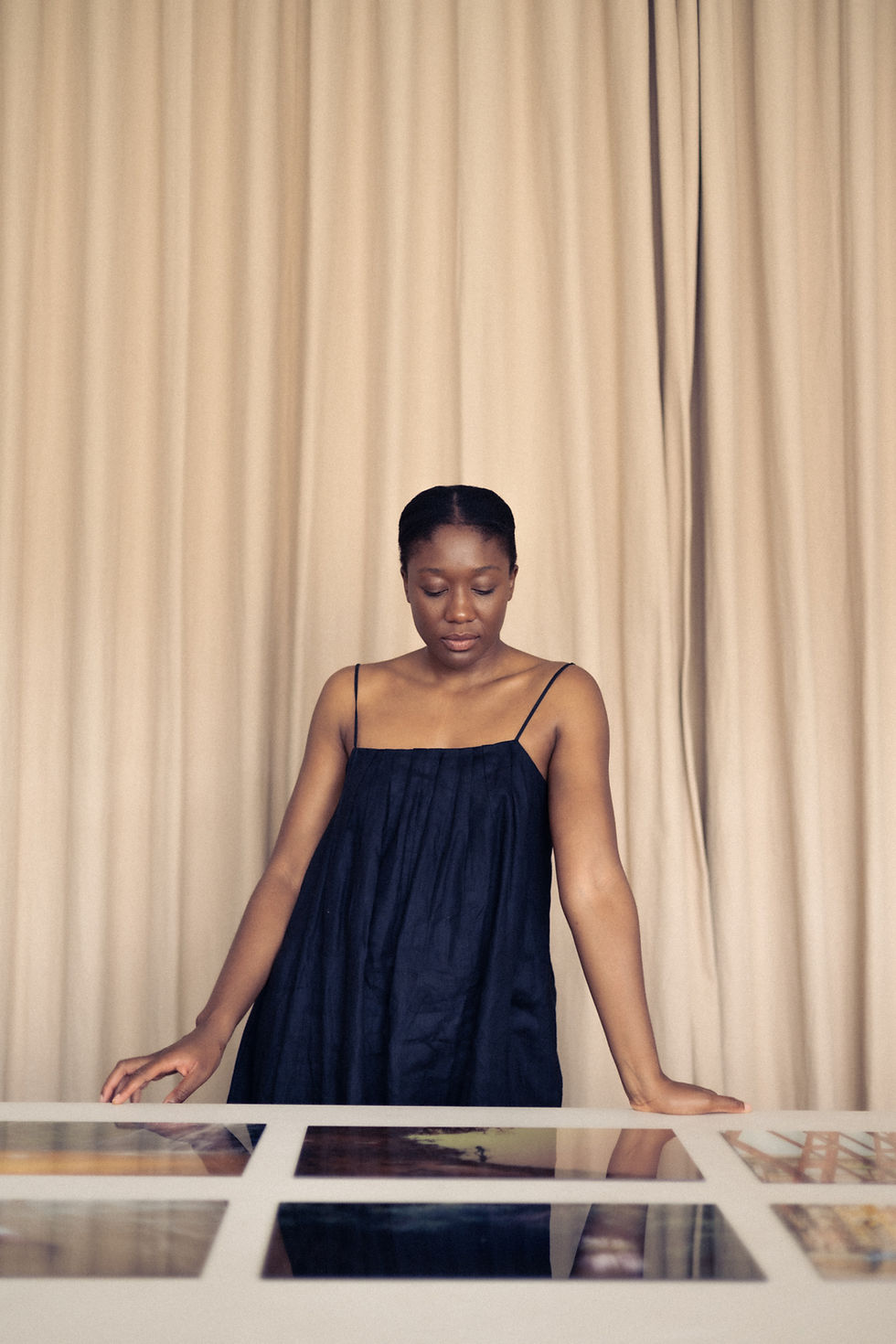 Anouchka in her art studio in Paris. Photography by Sharon Aléxie E.