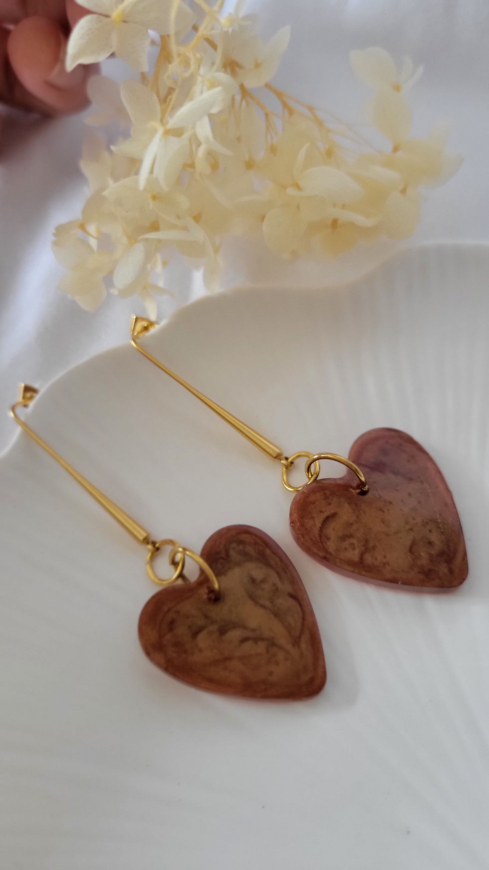 Miniature : Boucles d’oreilles Terre dorée - Modèle Unique