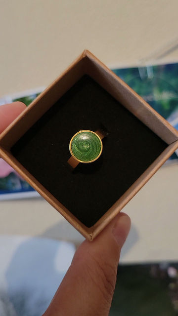 Miniature : Bague réglable Ombre des bois dorée