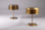 Kai Ruokonen, pair of brass table lamps for ORNO, Finland