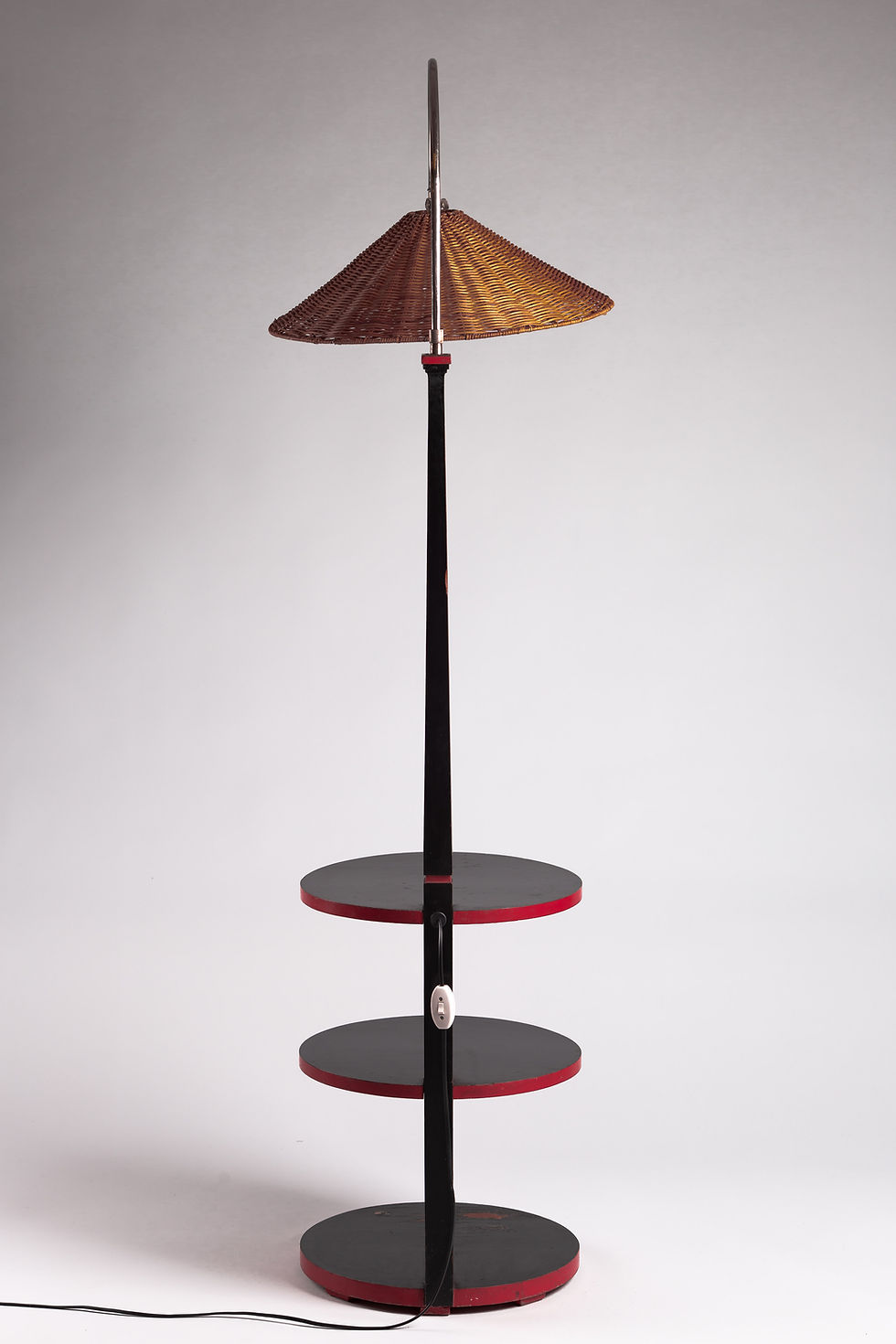Thumbnail: Finnish 1930's functionalist  floor lamp with table