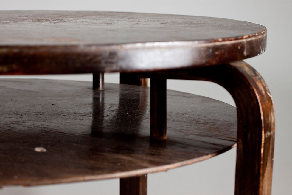 Thumbnail: Alvar Aalto Round Table 72 With Shelf, Artek, Finland