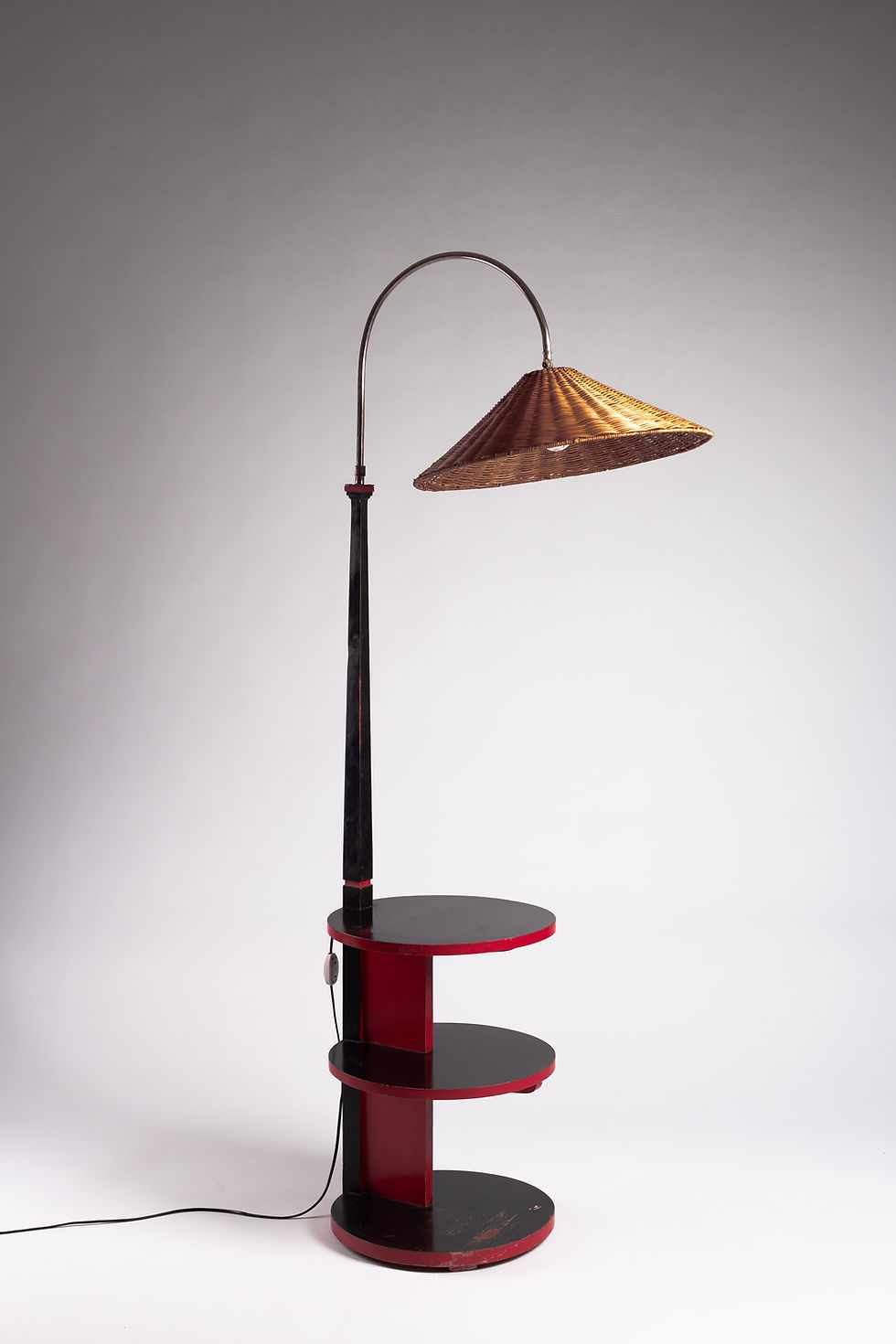 Thumbnail: Finnish 1930's functionalist  floor lamp with table