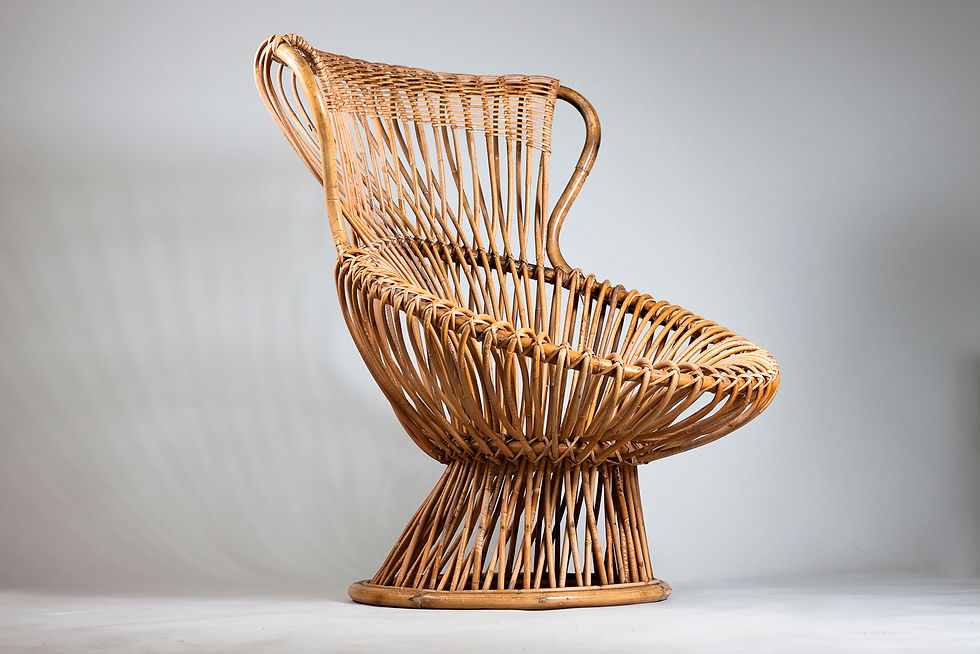 Thumbnail: 1950s Margherita Rattan Chair by Franco Albini