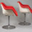 Thumbnail: Pair of Red 1960s Chrome Leg Swivel Armchairs by Robin Day for Hille