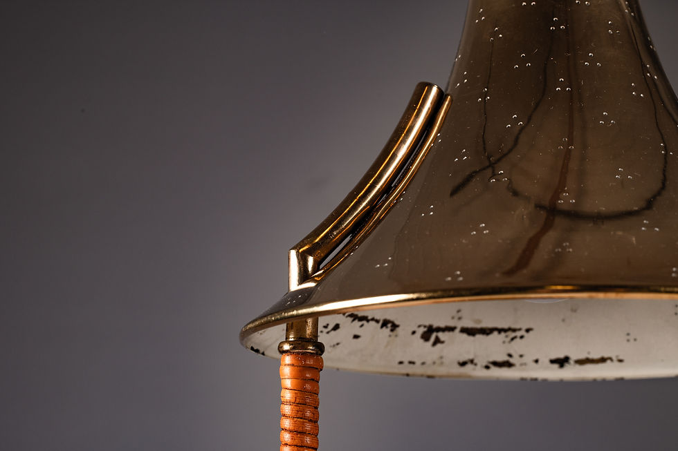 Thumbnail: Paavo Tynell, rare 1940s brass table lamp 9208, Taito Oy Finland