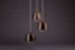 Itsu, set of 3 Finnish 1950's copper pendant lamps