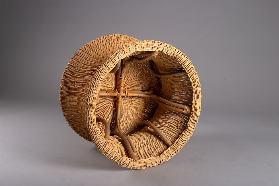 Thumbnail: Eero Aarnio, 1960's wicker Juttu stool for Artek