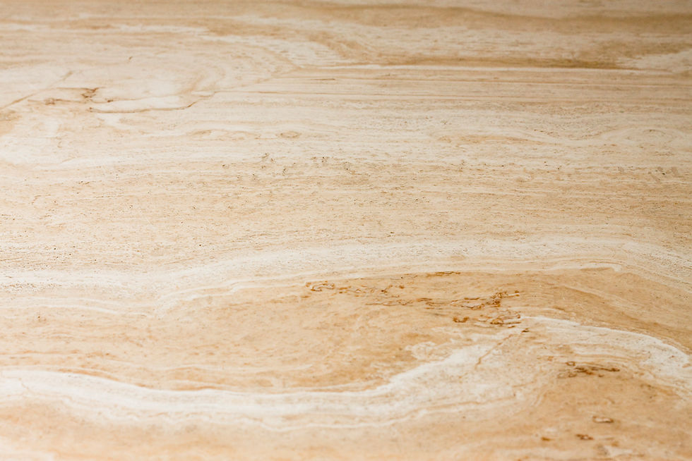 Thumbnail: Mid-Century Modern Travertine and Brass  Coffee Table