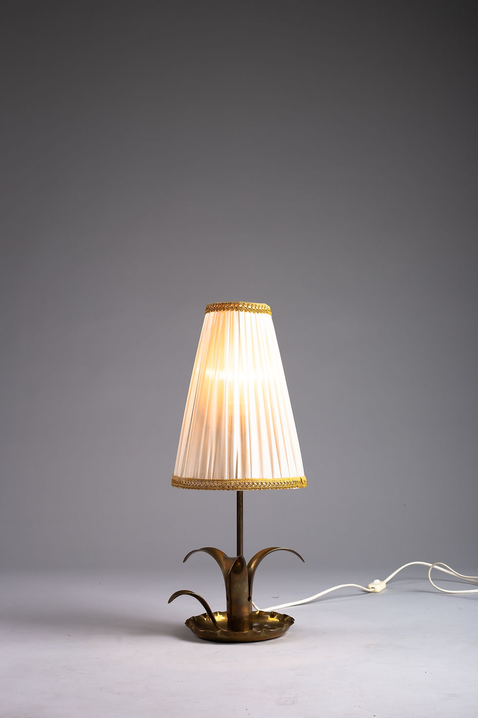 Thumbnail: Scandinavian modern brass table lamp "Liljan"