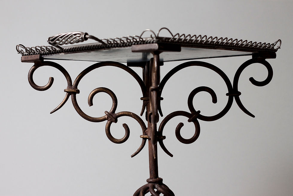 Thumbnail: Taidetakomo Hakkarainen 1920/30s Wrought Iron Serving Table