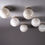 Thumbnail: Set of six opaline glass sphere flush mount lamps, Itsu 1950s