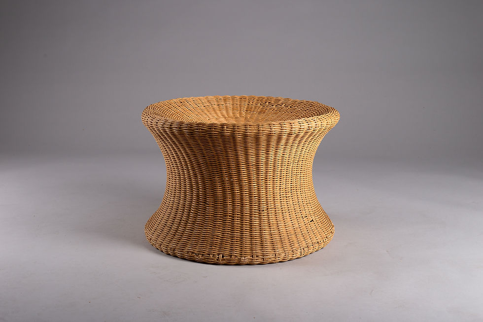 Thumbnail: Eero Aarnio, 1960's wicker Juttu stool for Artek