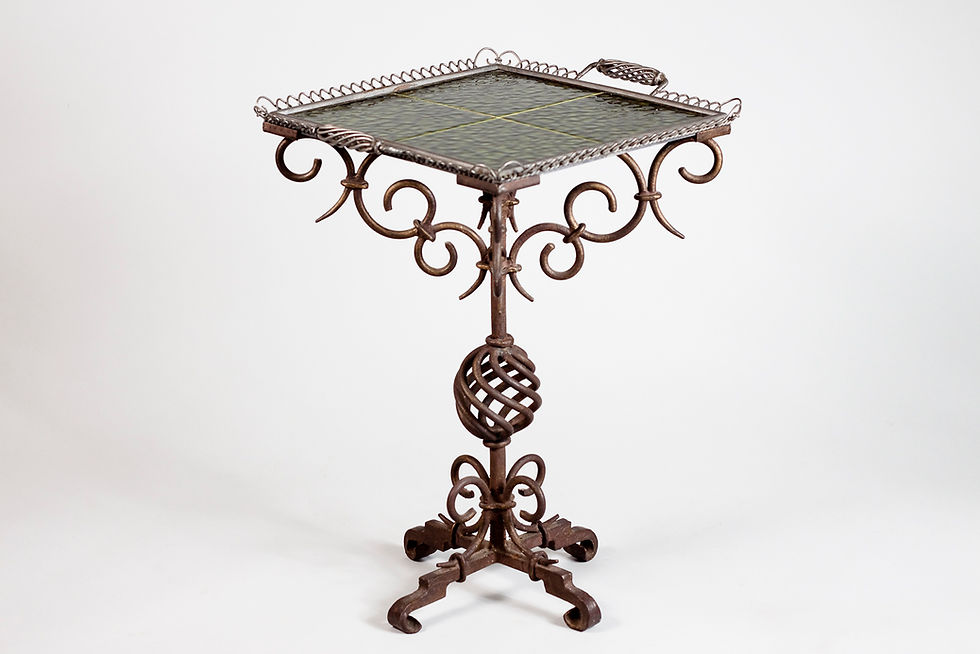 Thumbnail: Taidetakomo Hakkarainen 1920/30s Wrought Iron Serving Table
