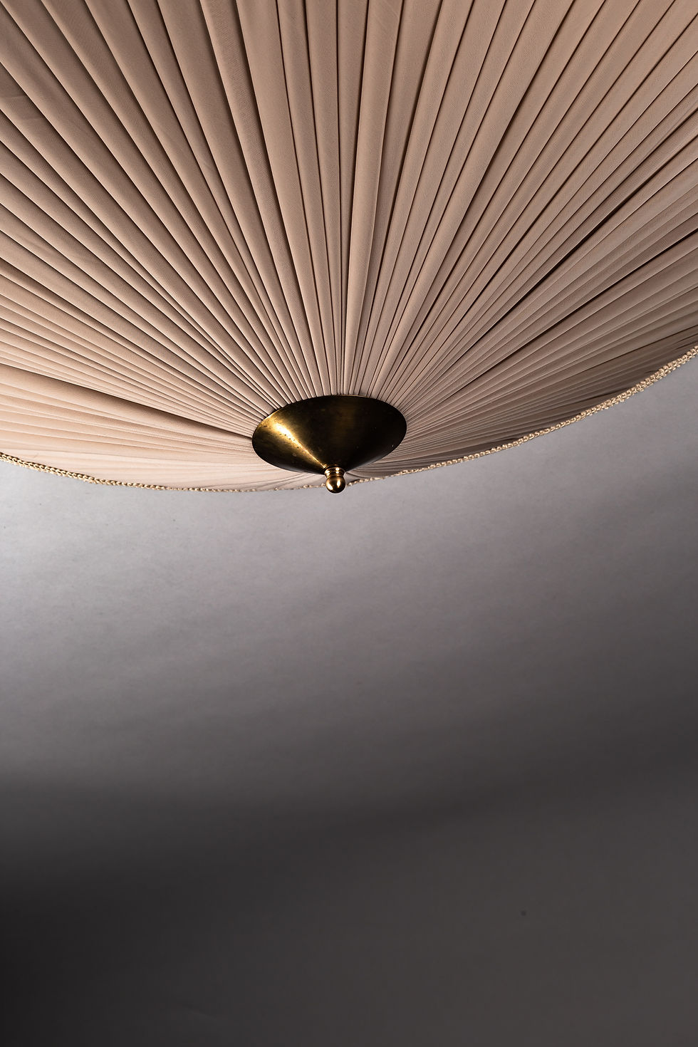 Thumbnail: Finnish mid-century modern 80cm fabric flush mount