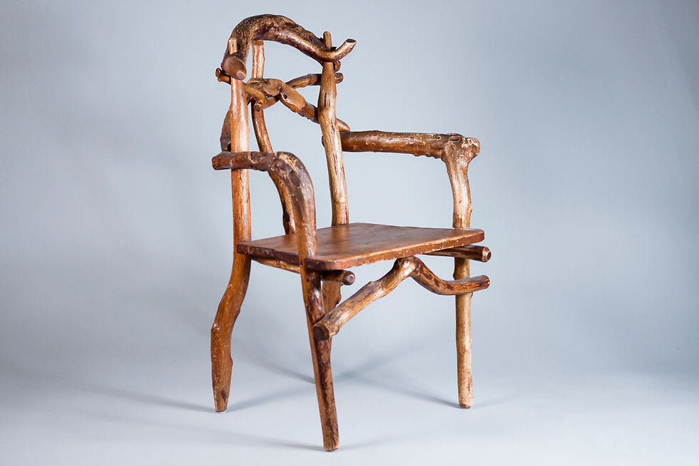 Thumbnail: Early 20th Century Hand Made Chair by Matti Savijärvi, Finland
