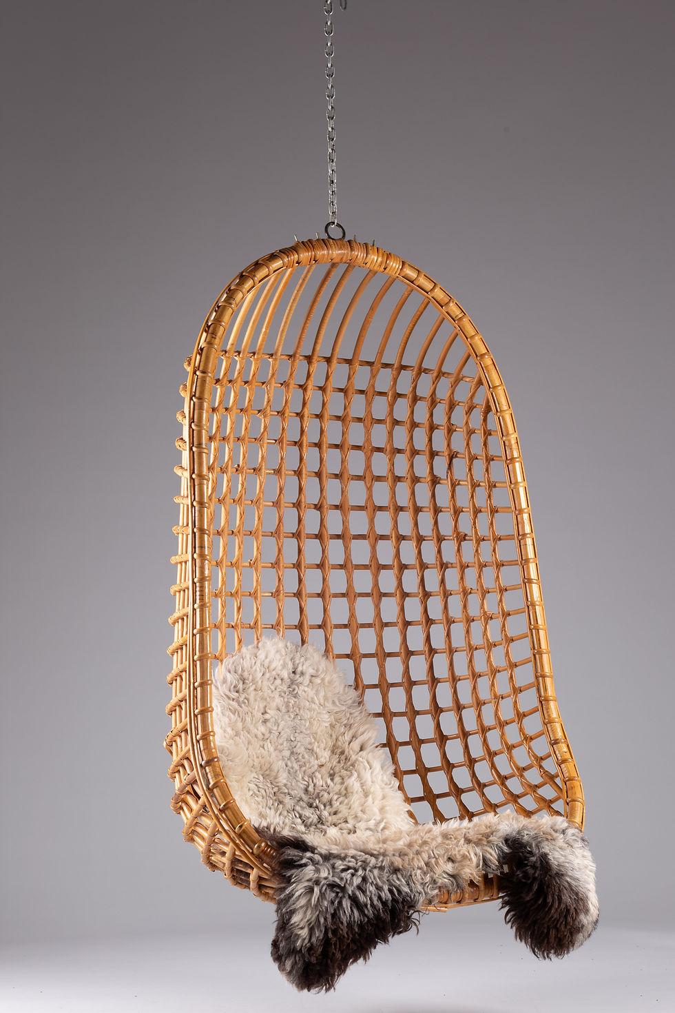Thumbnail: Mid century modern rattan hanging chair