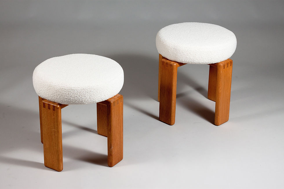 Esko Pajamies, pair of 1960's Panderosa stools